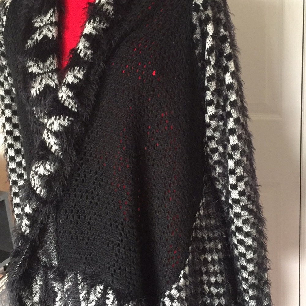 NWOT Boho style asymmetrical drape jacket - Picture 4 of 6